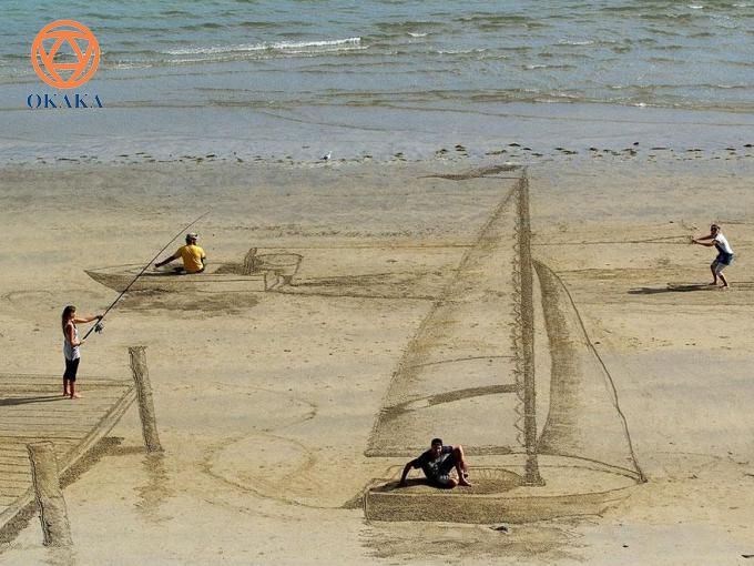 Là người yêu nghệ thuật, hẳn bạn sẽ thấy rất mới mẻ khi chiêm ngưỡng những bức tranh 3D trên cát. Và nếu yêu thích piano, hẳn bạn sẽ còn “mắt chữ A, mồm chữ O” trước bức tranh cây đàn piano 3D trên cát của họa sĩ Jamie Harkins.