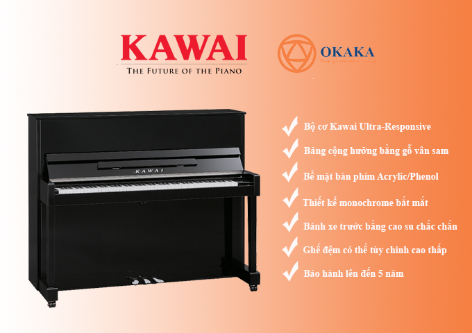  Trong bài viết này, OKAKA Music sẽ đưa ra những đánh giá đàn piano cơ Kawai ND-21 thật chi tiết để bạn quyết định có nên mua cây đàn piano mới có giá bằng đàn piano cũ này không?