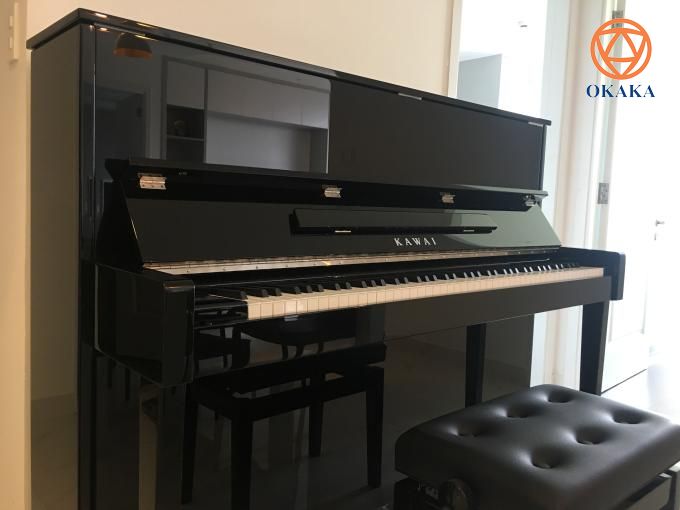 Hôm qua, OKAKA đã đến giao đàn piano cơ upright Kawai ND-21 cho chị Chi ở chung cư Scenic Valley, quận 7.